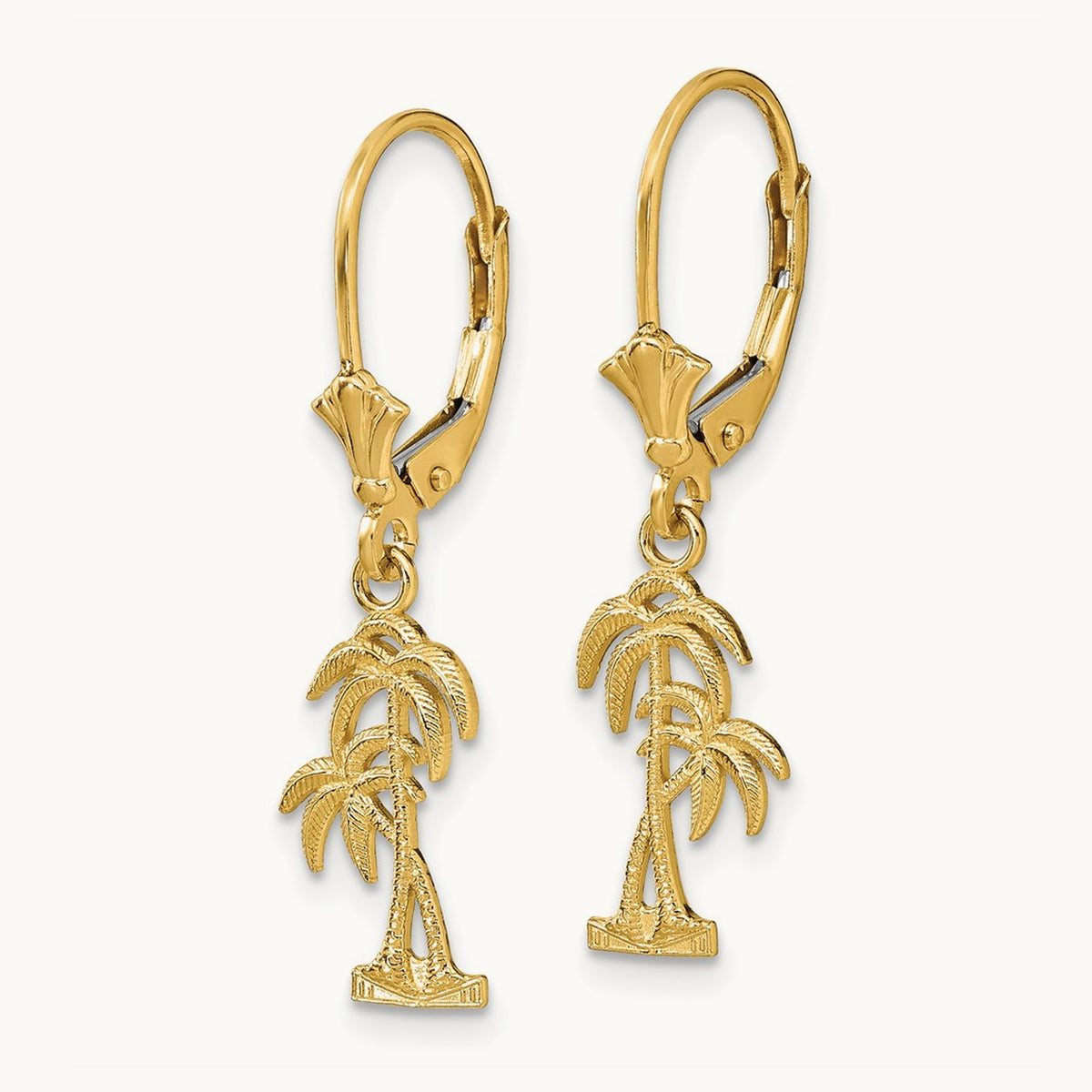 Palm Tree Leverback Earrings — photo set