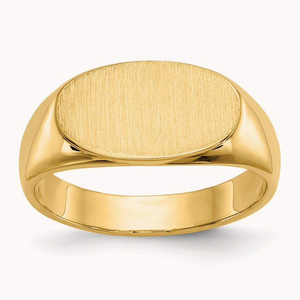 13.5x8. Closed Back Signet Ring, 0mm, 14K