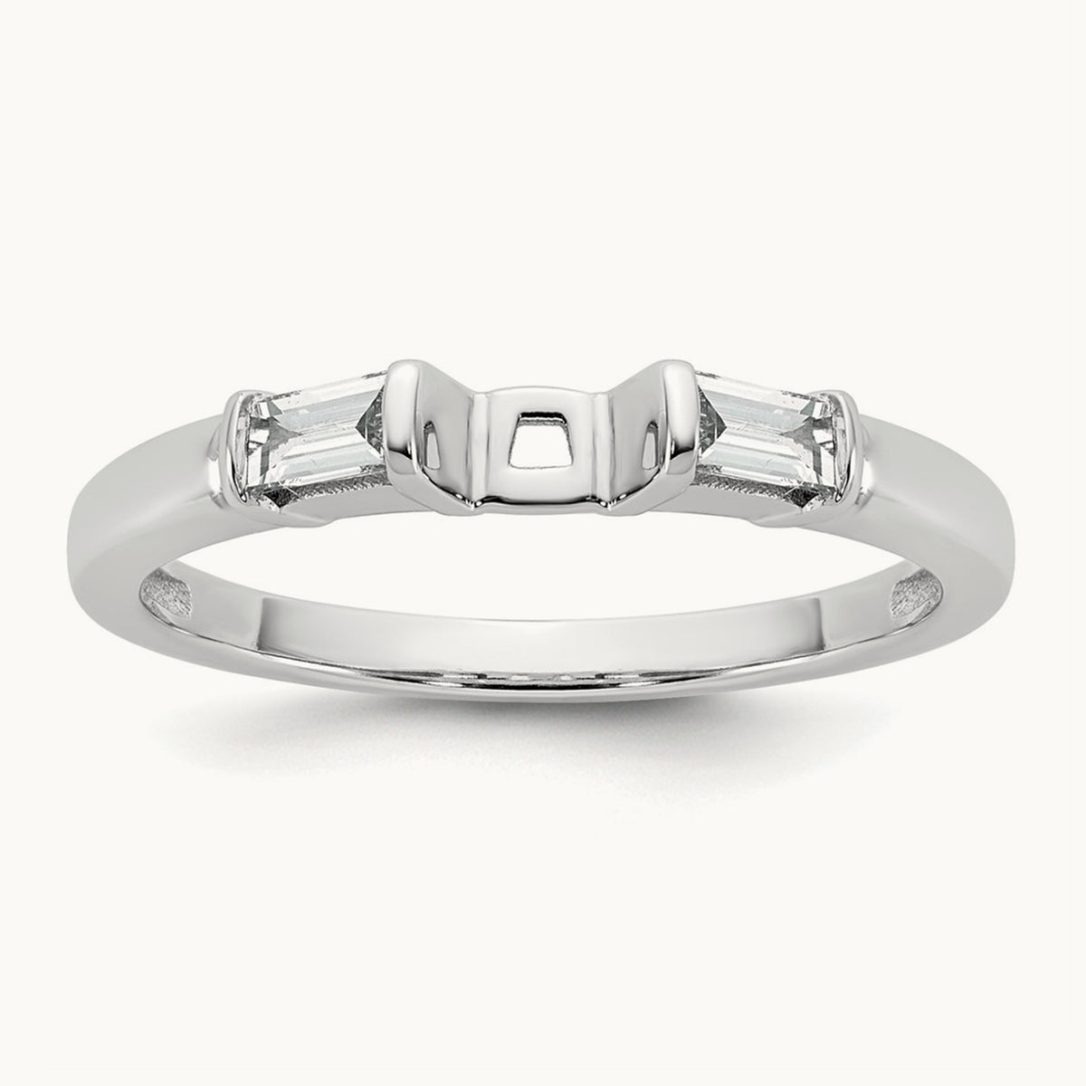Peg Set Semi-Mount Engagement Ring, 0.20 ct tw
