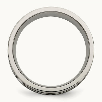 Antiqued & Brushed with Sterling Silver Braided Inlay Band — photo set
