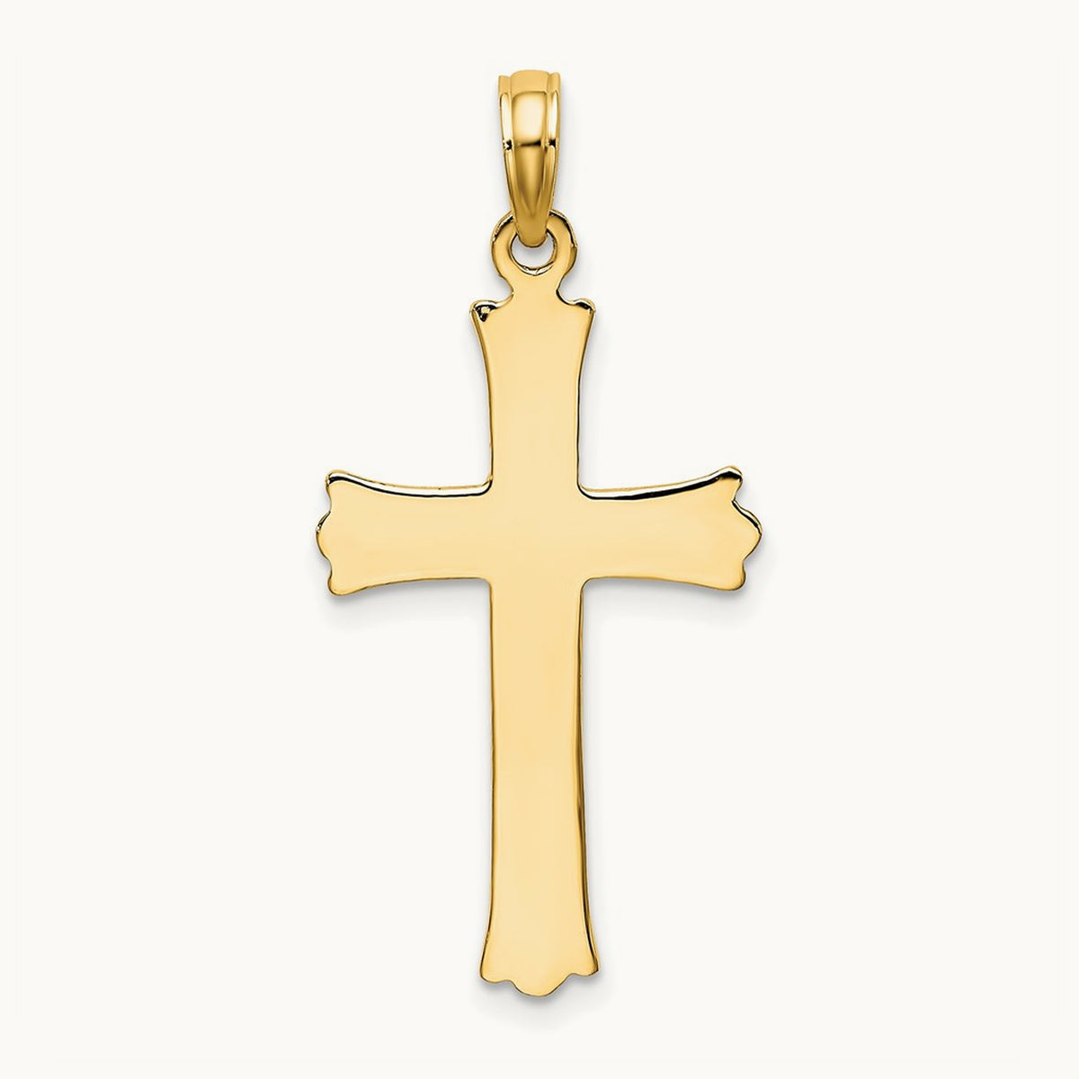 Cross W/Starburst Center Charm — 14K Yellow Gold