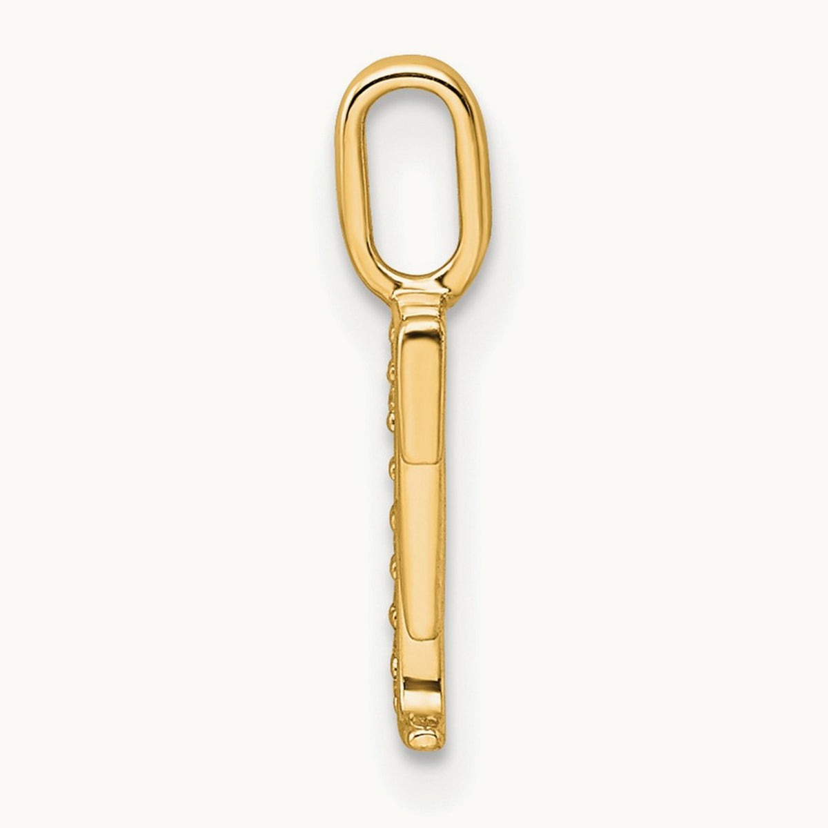 Diamond Letter F Initial Pendant, 14K