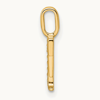 Diamond Letter F Initial Pendant, 14K