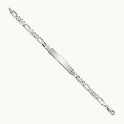 WG Figaro Link ID Bracelet, 14K