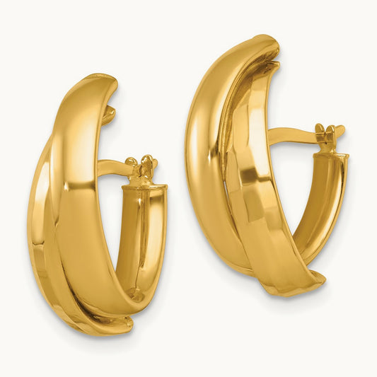 Polished Fancy Hoop Earrings — photo set