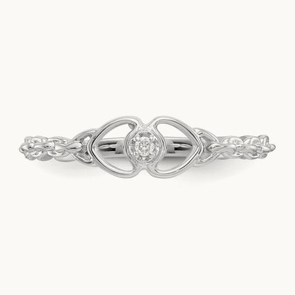AA Diamond heart ring, 14K White Gold