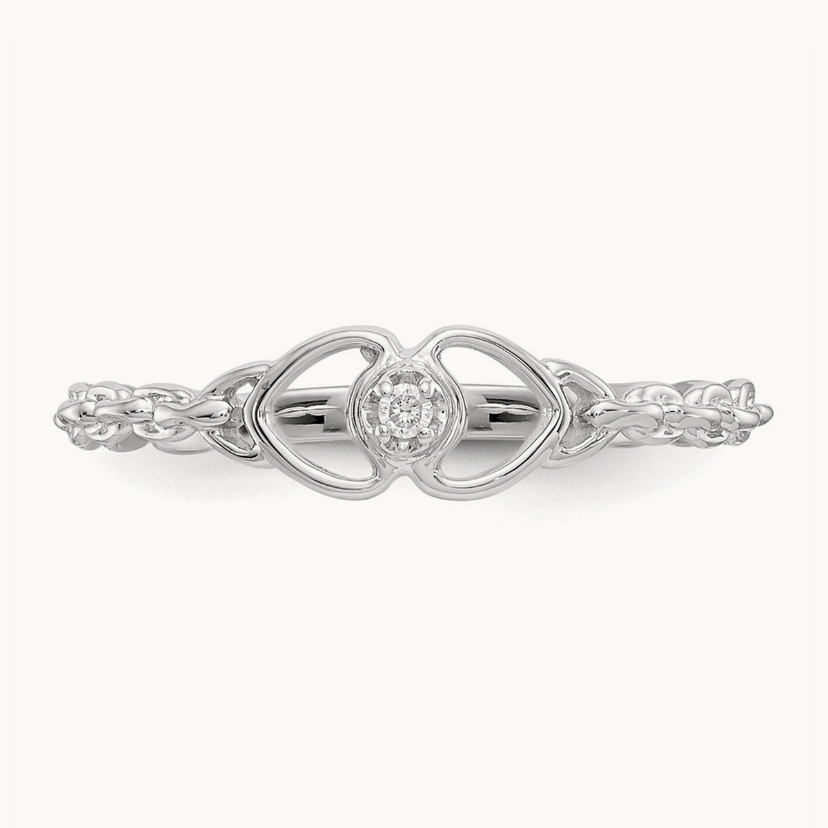 AA Diamond heart ring, 14K White Gold