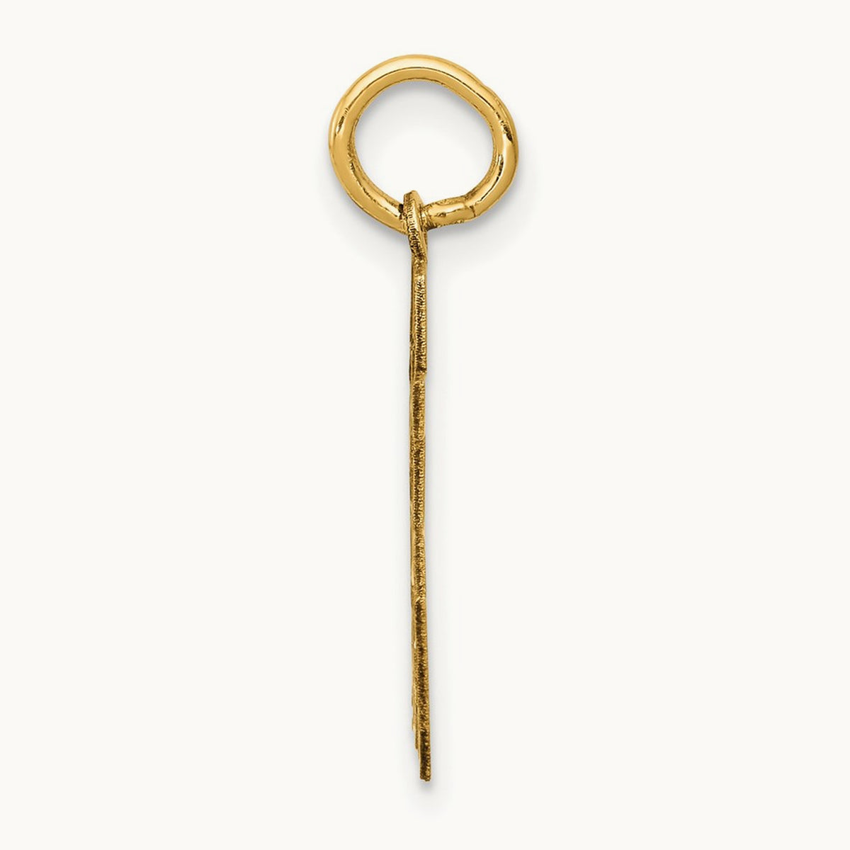 Small Satin Number 65 Charm, 14K