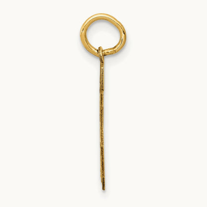Small Satin Number 65 Charm, 14K