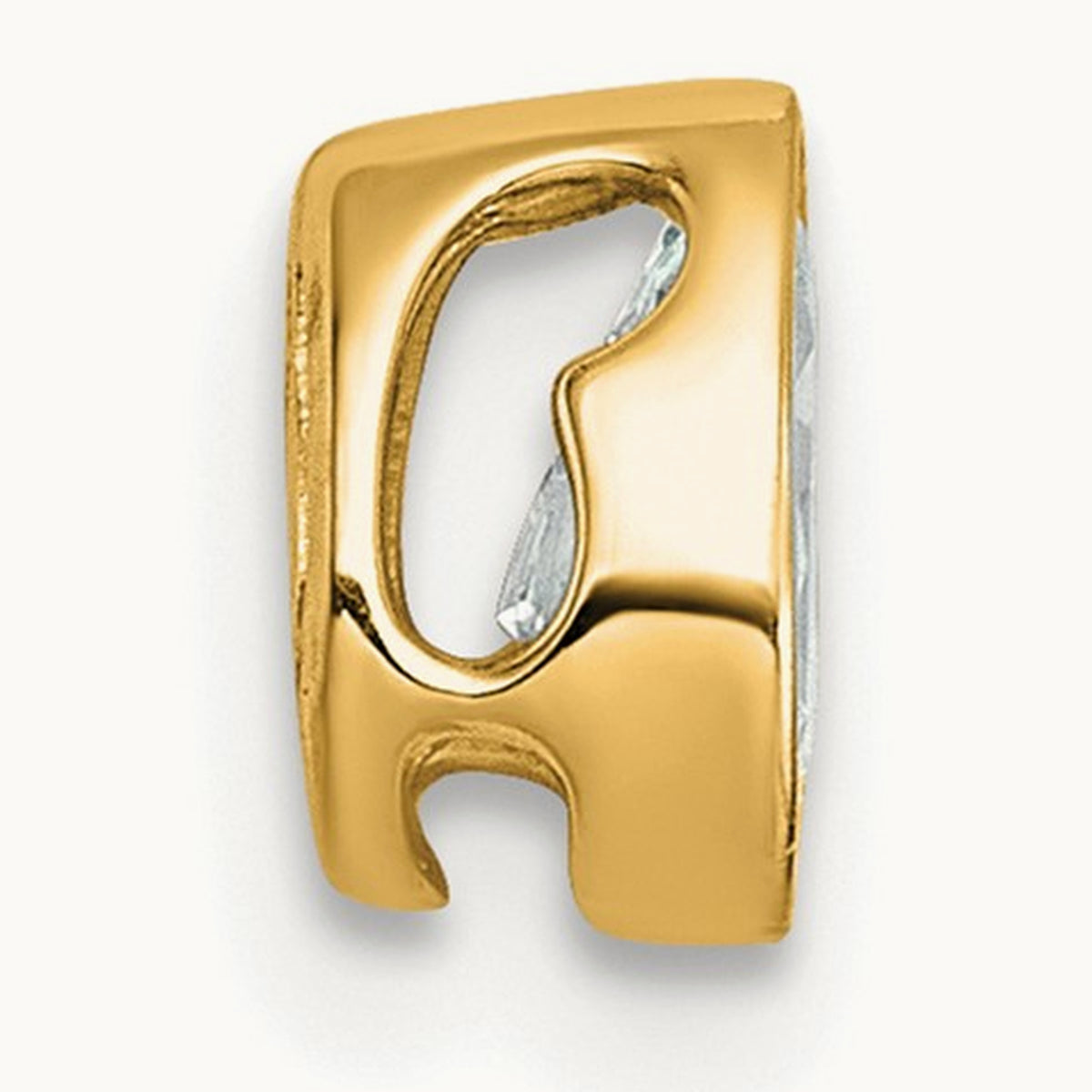 Pear Bezel Chain Slide, 0.25-3.00 ct tw Lab-Grown Diamond — 3/8 ct, VS (Best), 14K Yellow Gold