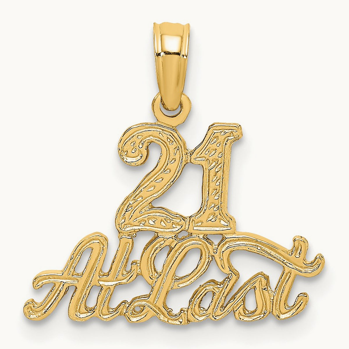 21 AT LAST Charm, 14K
