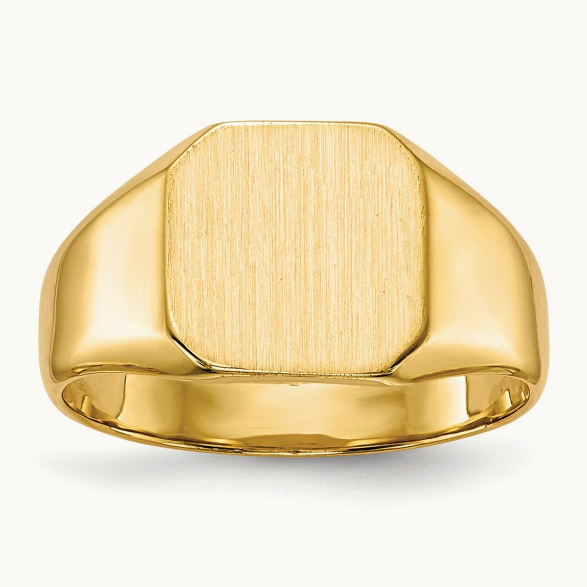 9.5x9. Closed Back Signet Ring, 5mm, 14K