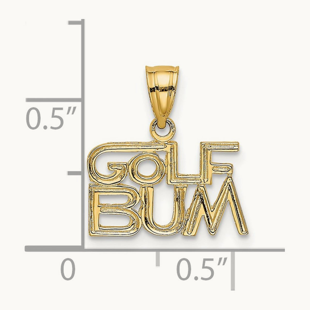 GOLF BUM Charm, 14K