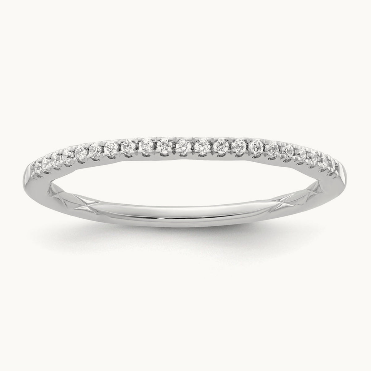 X-Gallery Pavé Wedding Band — 14K Yellow Gold, 7