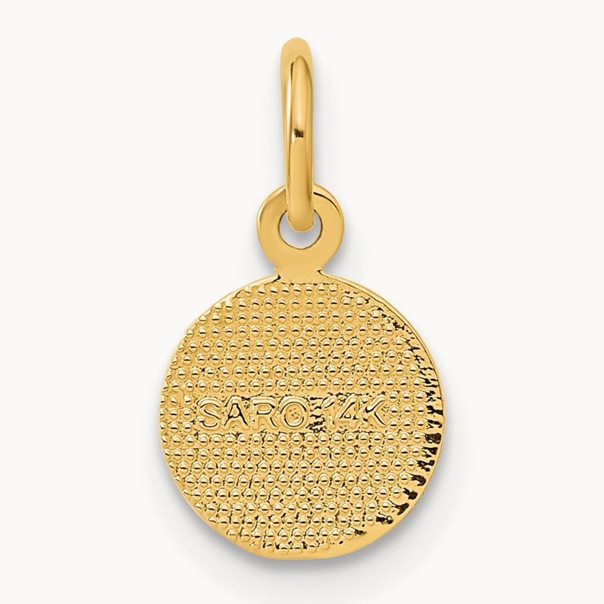 Small Polished Angel Charm — 14K Yellow Gold