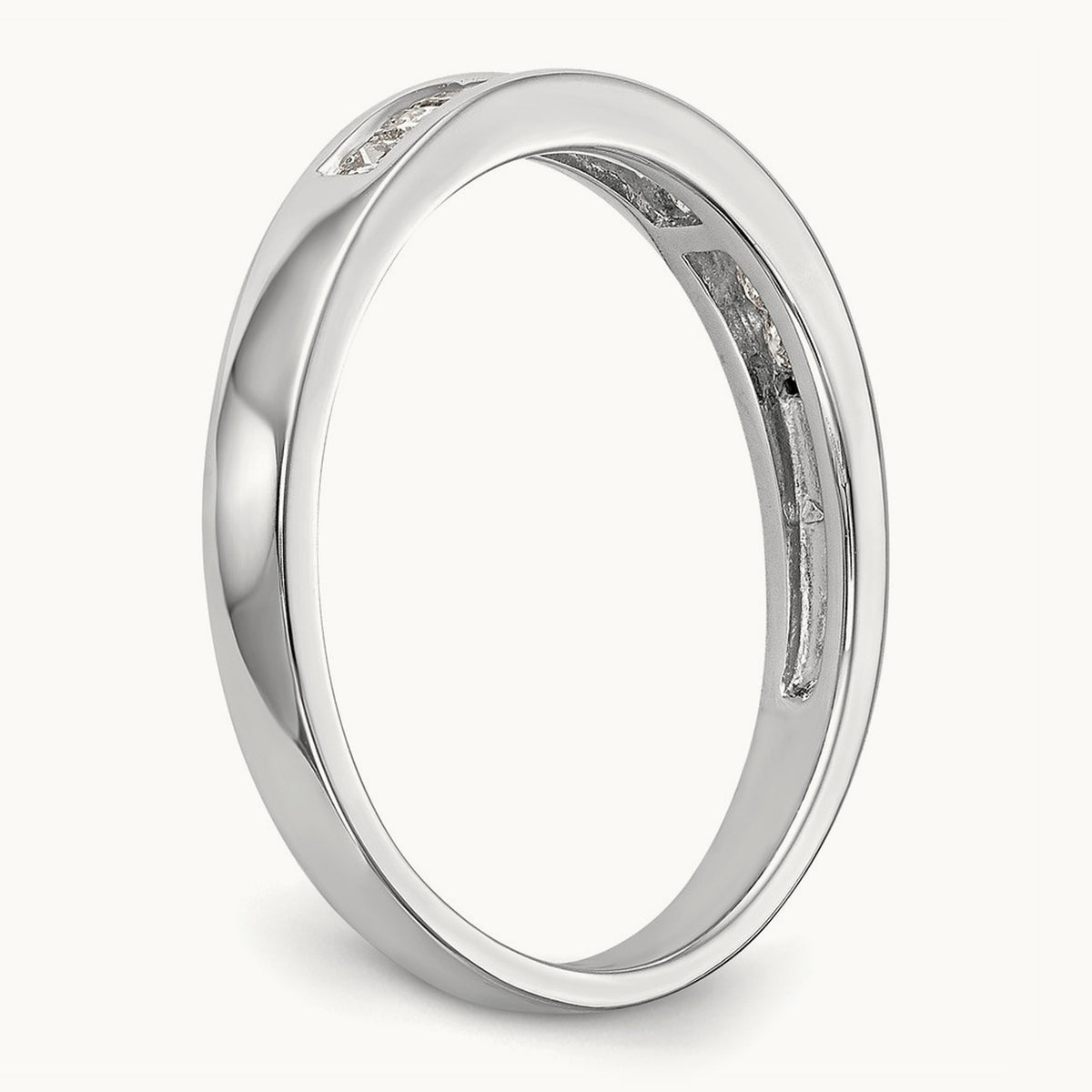 Diamond Wedding Band, 14K White Gold