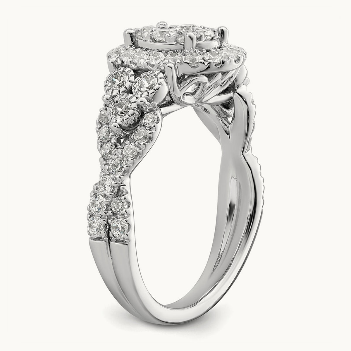Cluster Engagement Ring, 1.00 ct tw Lab-Grown Diamond