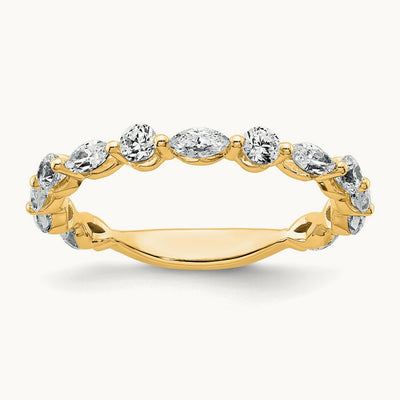 Wedding Band, 0.75 ct tw Lab-Grown Diamond — 14K Yellow Gold