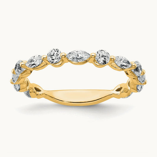 Wedding Band, 0.75 ct tw Lab-Grown Diamond — 14K Yellow Gold