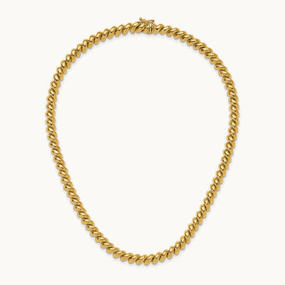 Polished San Marco Necklace, 14K