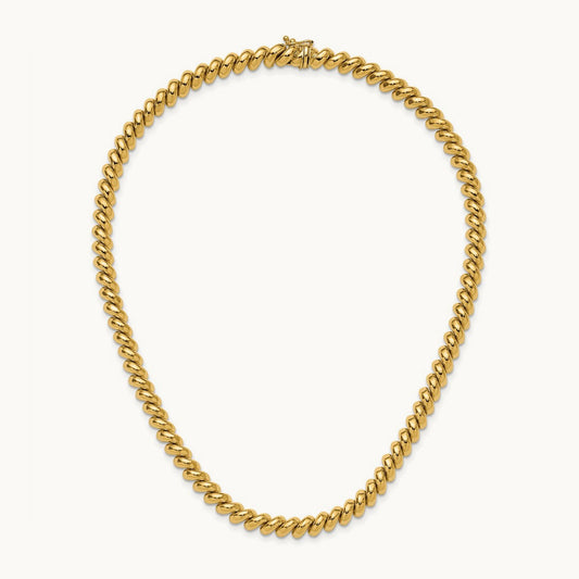 Polished San Marco Necklace, 14K
