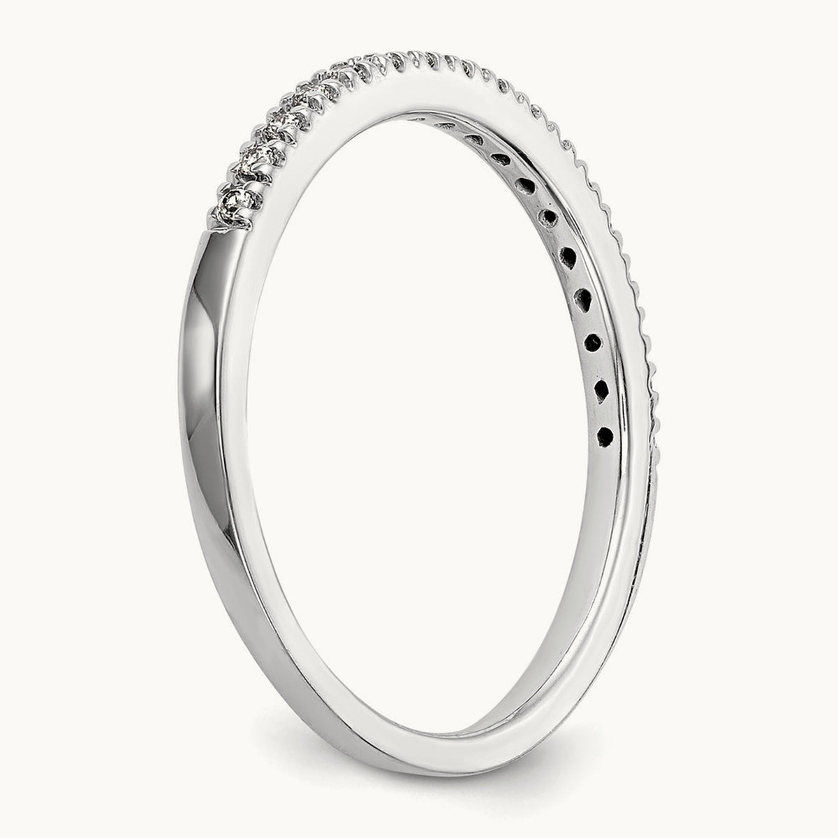 Diamond Wedding Band, 10K White Gold