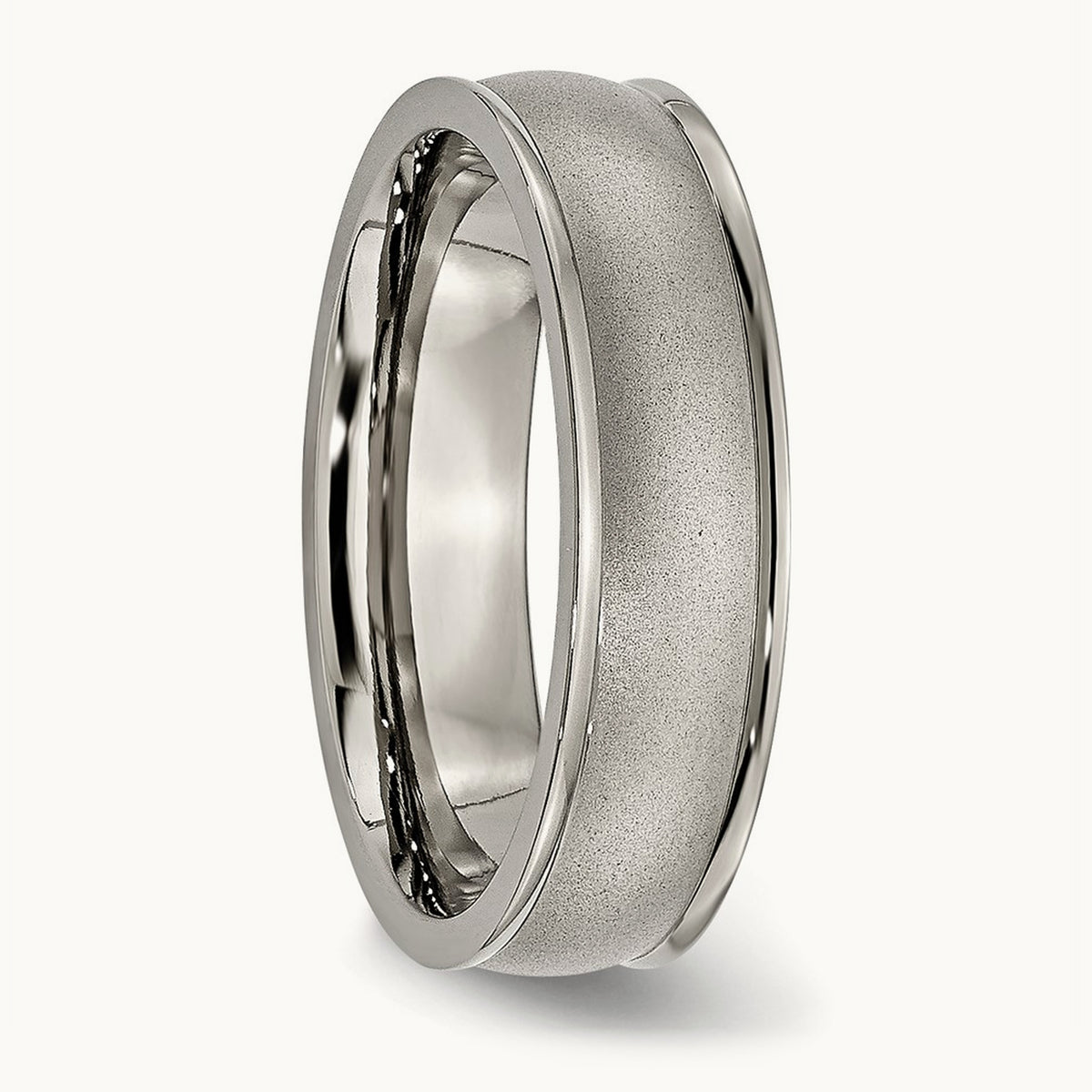 Brushed Center Ridged Edge Band — 13.5