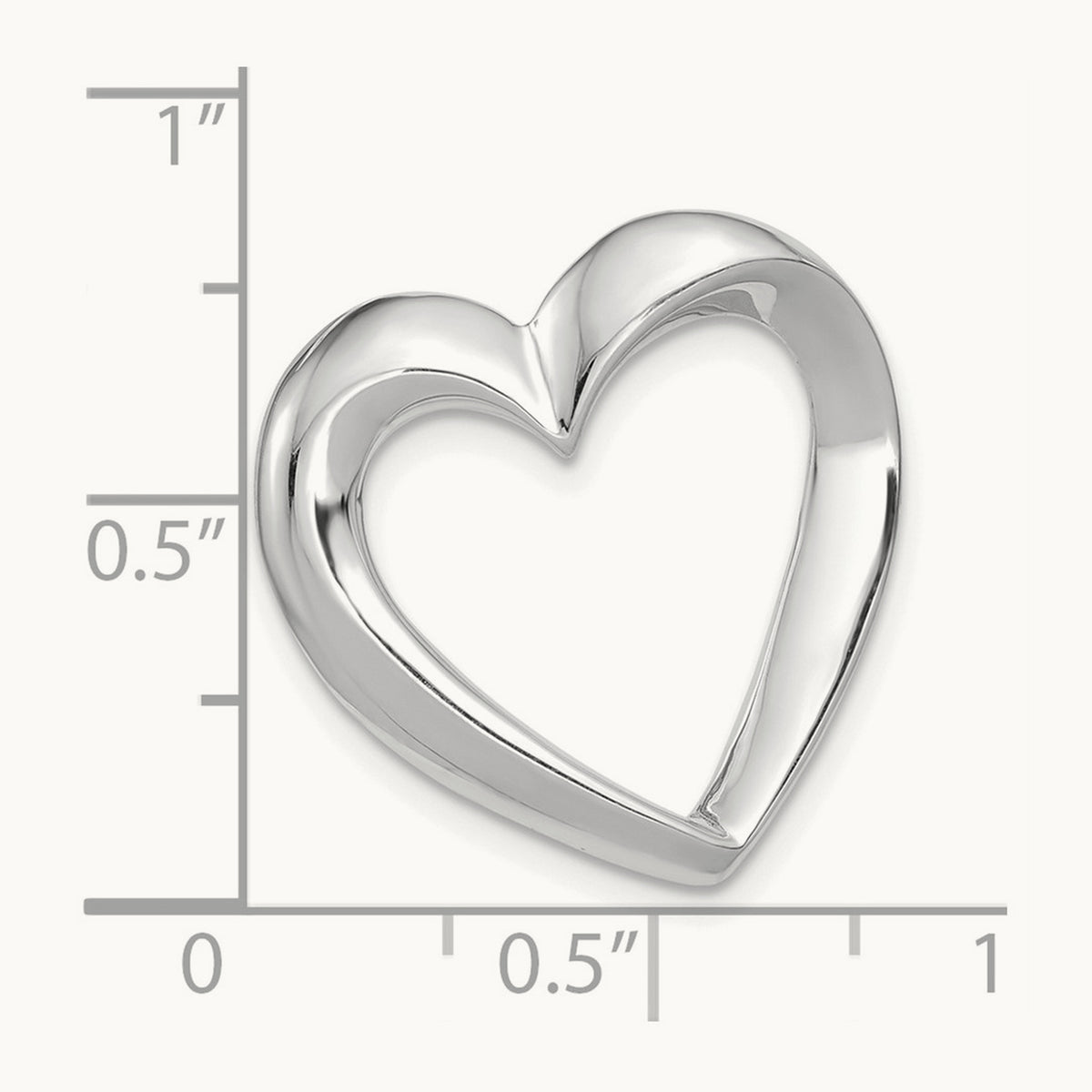 Heart Slide — 14K White Gold