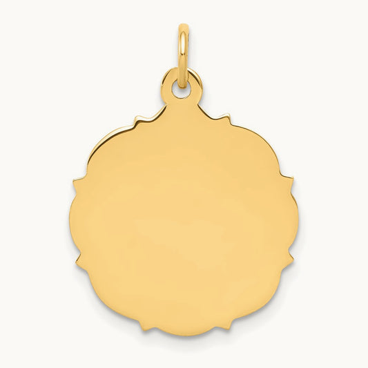 Plain .018 Gauge Engravable Disc Charm — 24mm