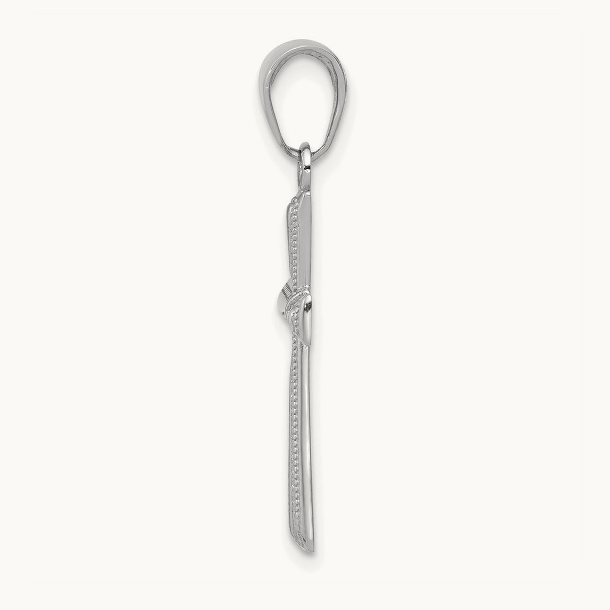 Diamond-cut X Cross Pendant — 14K White Gold
