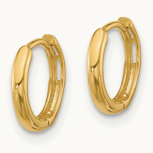 Hinged Hoop Earrings, 14K