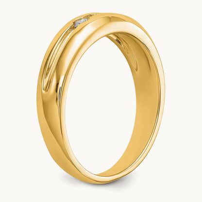 Diamond Men's Band, 14K Yellow Gold