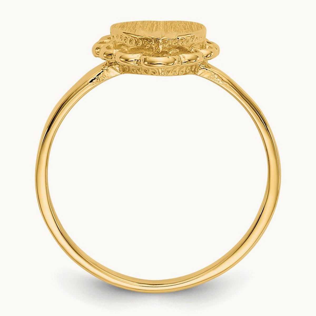 Open Back Heart Signet Ring — photo set