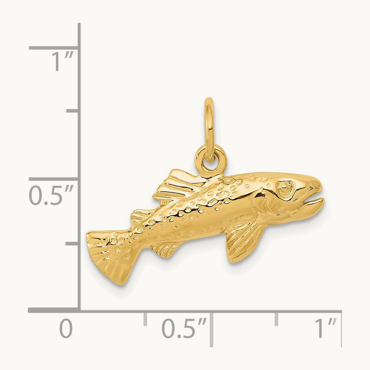 Fish Charm, 14K
