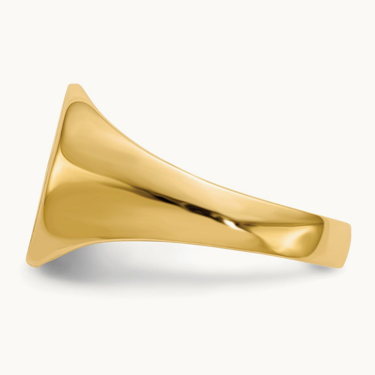 10.5x11. Closed Back Signet Ring, 0mm, 14K