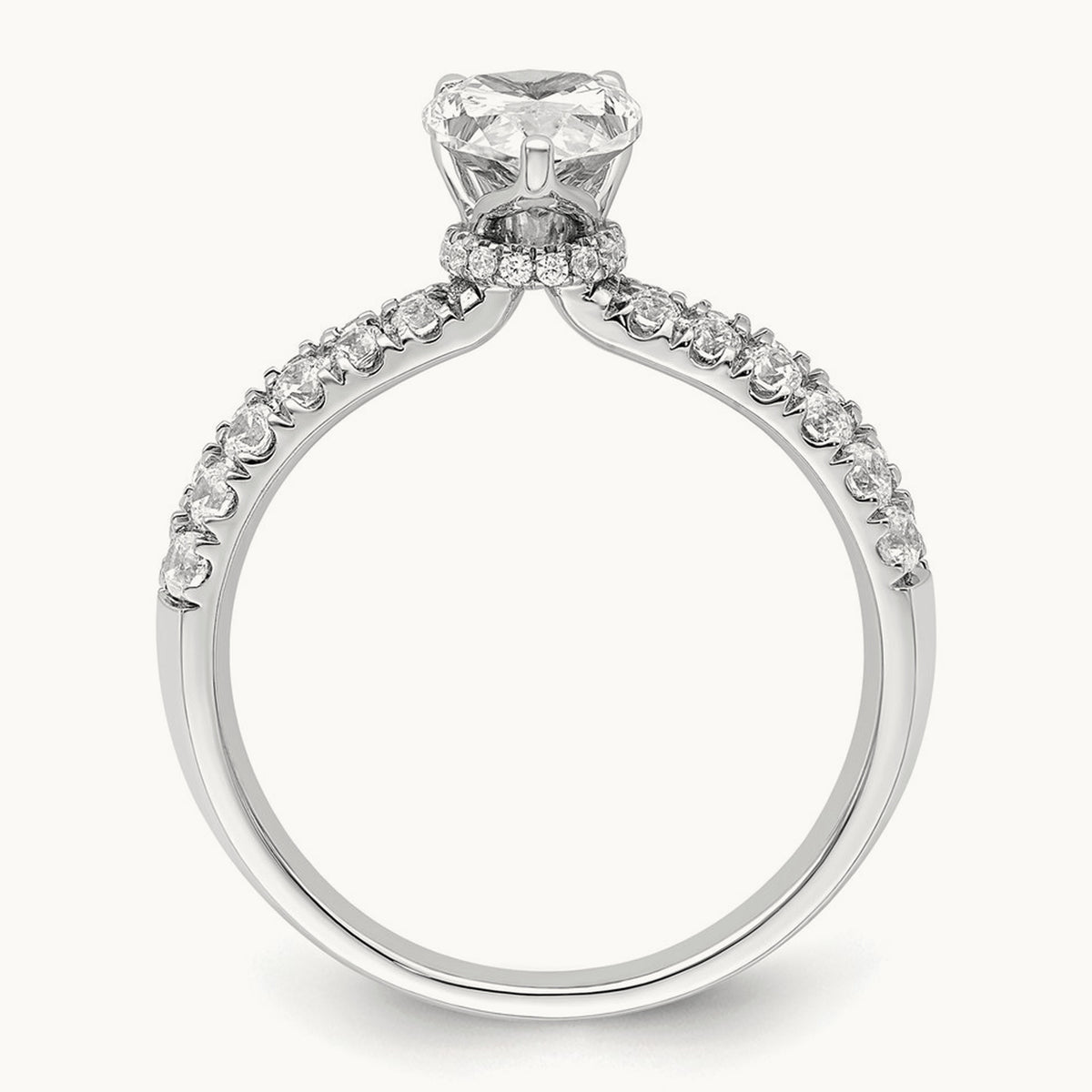 Pear Semi-Mount Engagement Ring, 0.50 ct tw Lab-Grown Diamond