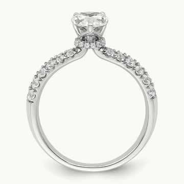 Pear Semi-Mount Engagement Ring, 0.50 ct tw Lab-Grown Diamond