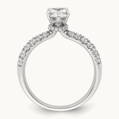 Pear Semi-Mount Engagement Ring, 0.50 ct tw Lab-Grown Diamond