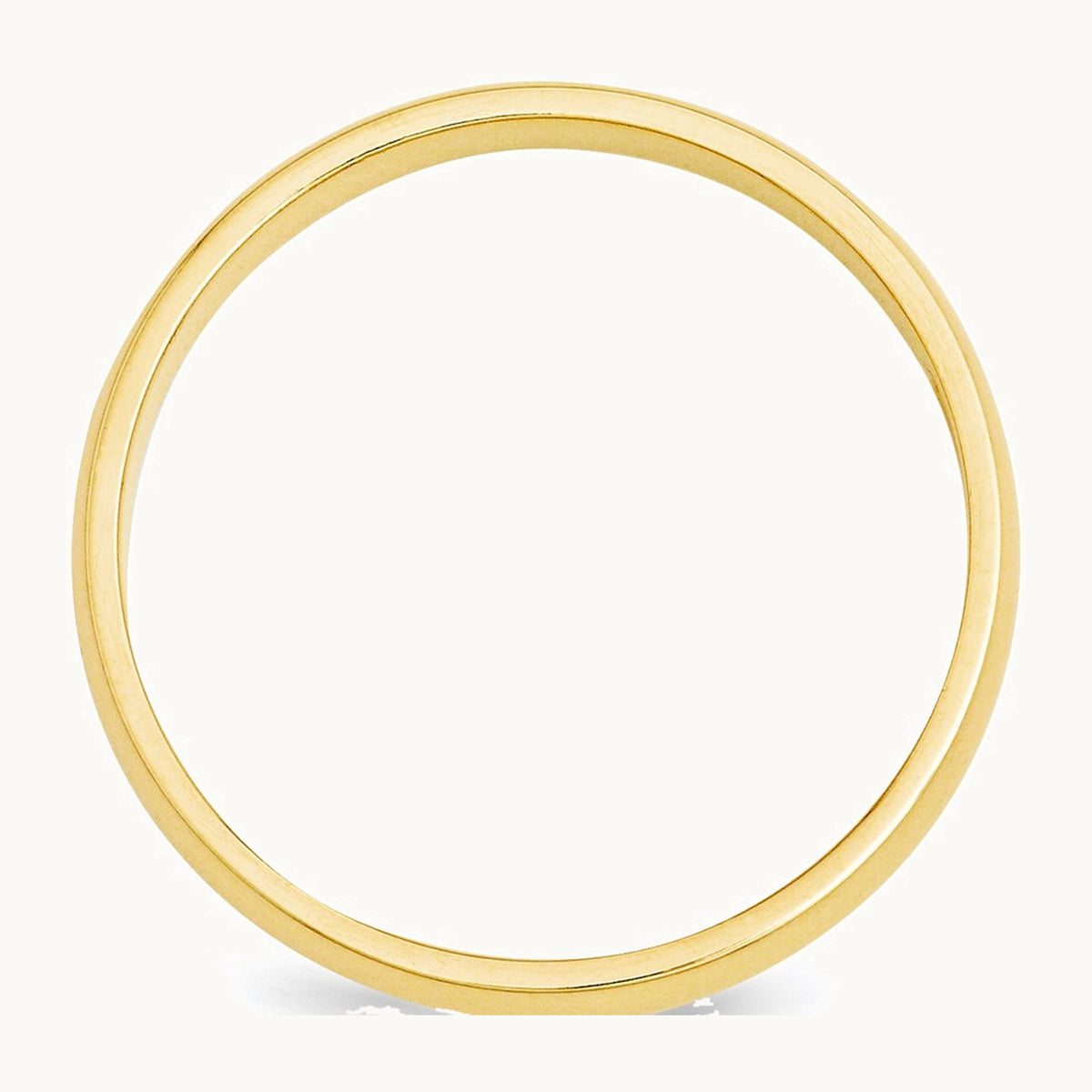 Half-Round Wedding Band — 14K Yellow Gold, 3mm