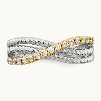 Twist Ring, 0.25 ct tw Lab-Grown Diamond