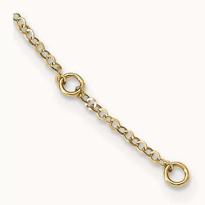 Stars w/1in ext. Necklace, 14K Two-tone