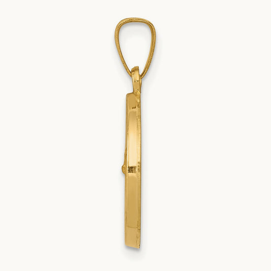 Polished and Satin St Gerard Medal Hollow Pendant — 22mm