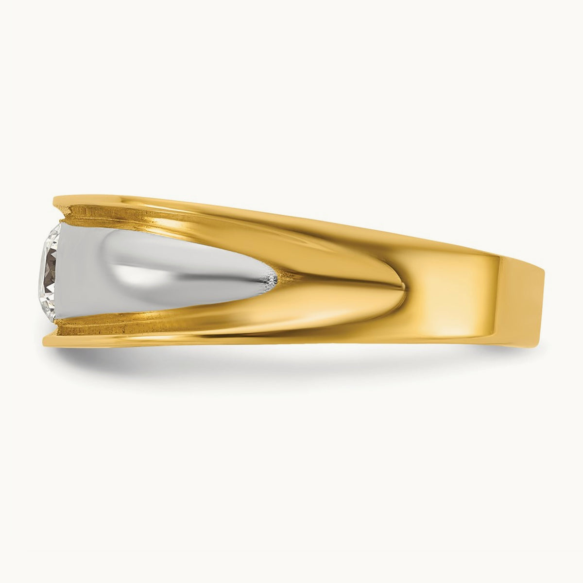 Setting: with White Rhodium IB Goodman Men's Diamond Ring Mounting, 14K Gold — 14K Yellow Gold