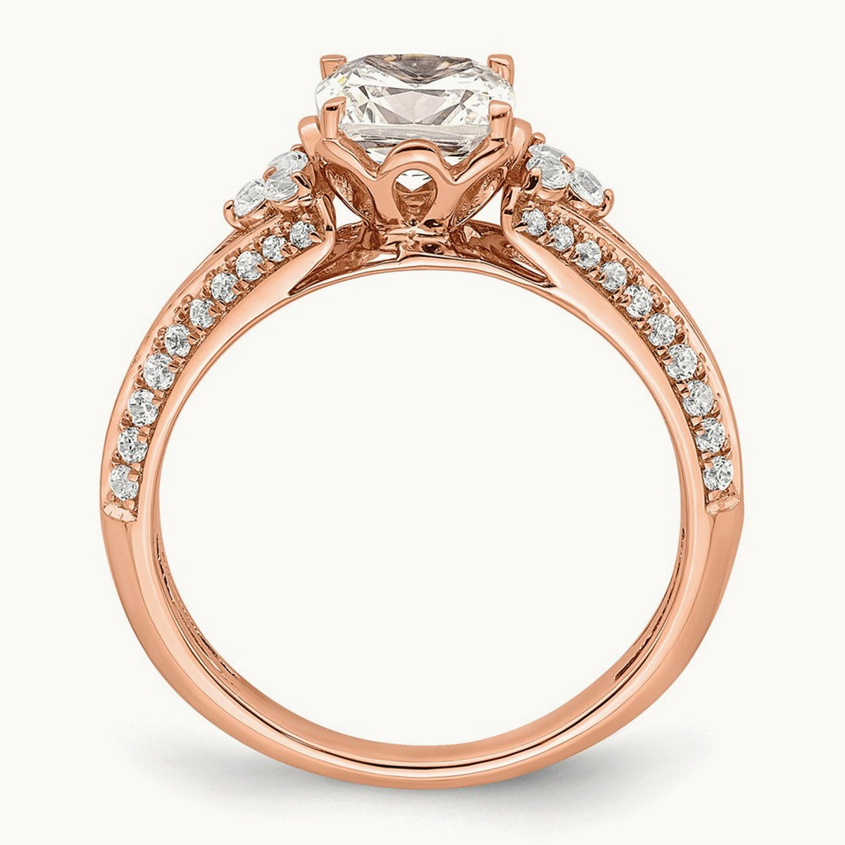 Cushion Semi-Mount Engagement Ring, 1.00 ct tw