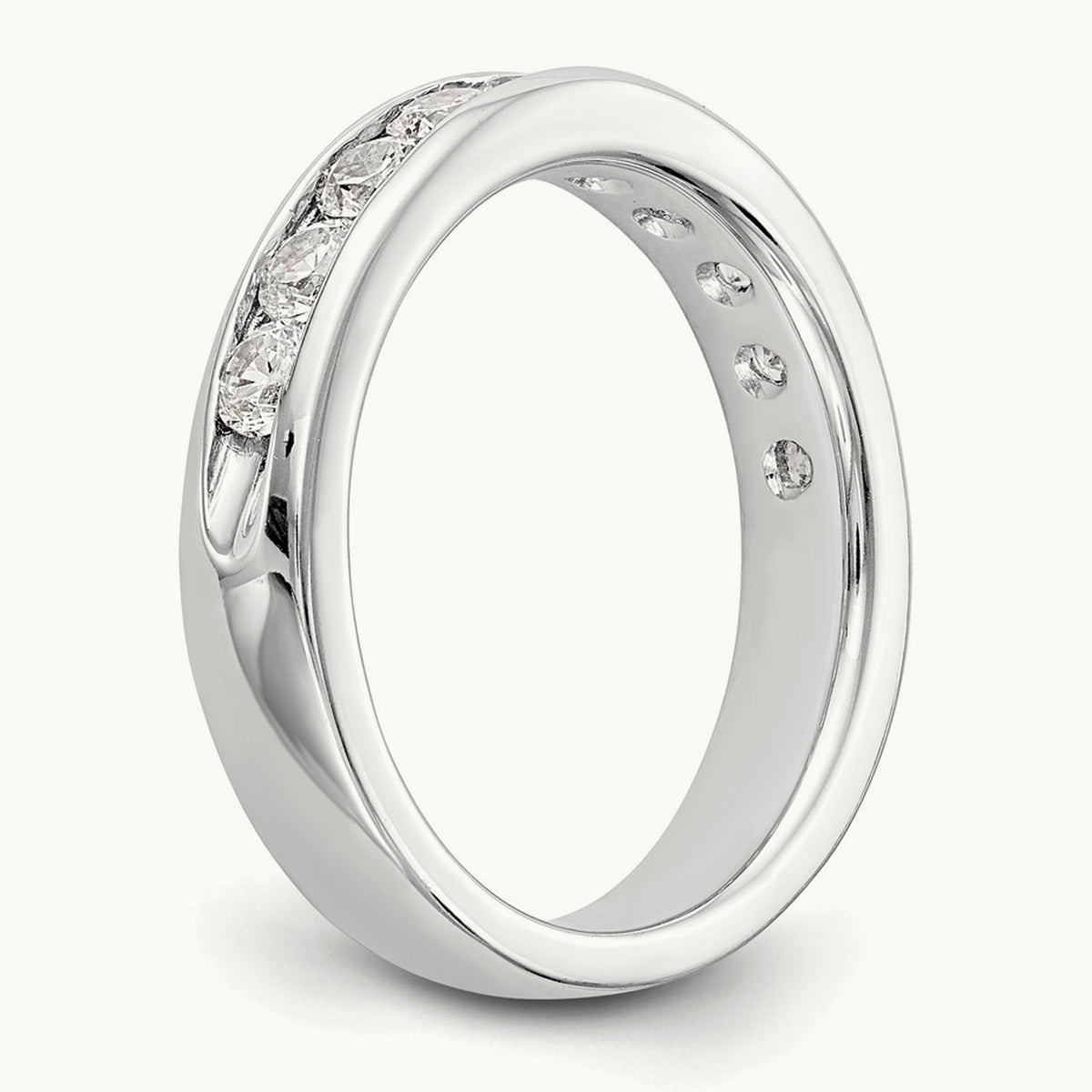 10- Stone Ladies Band Mounting, 2.9mm, 14K White Gold