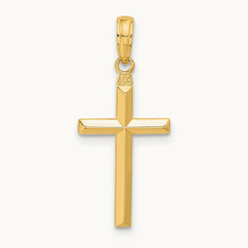 Reversible Latin Cross Pendant — 14K Yellow Gold