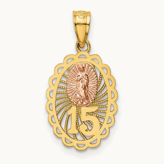 15 Guadalupe Pendant, 14K Two-tone