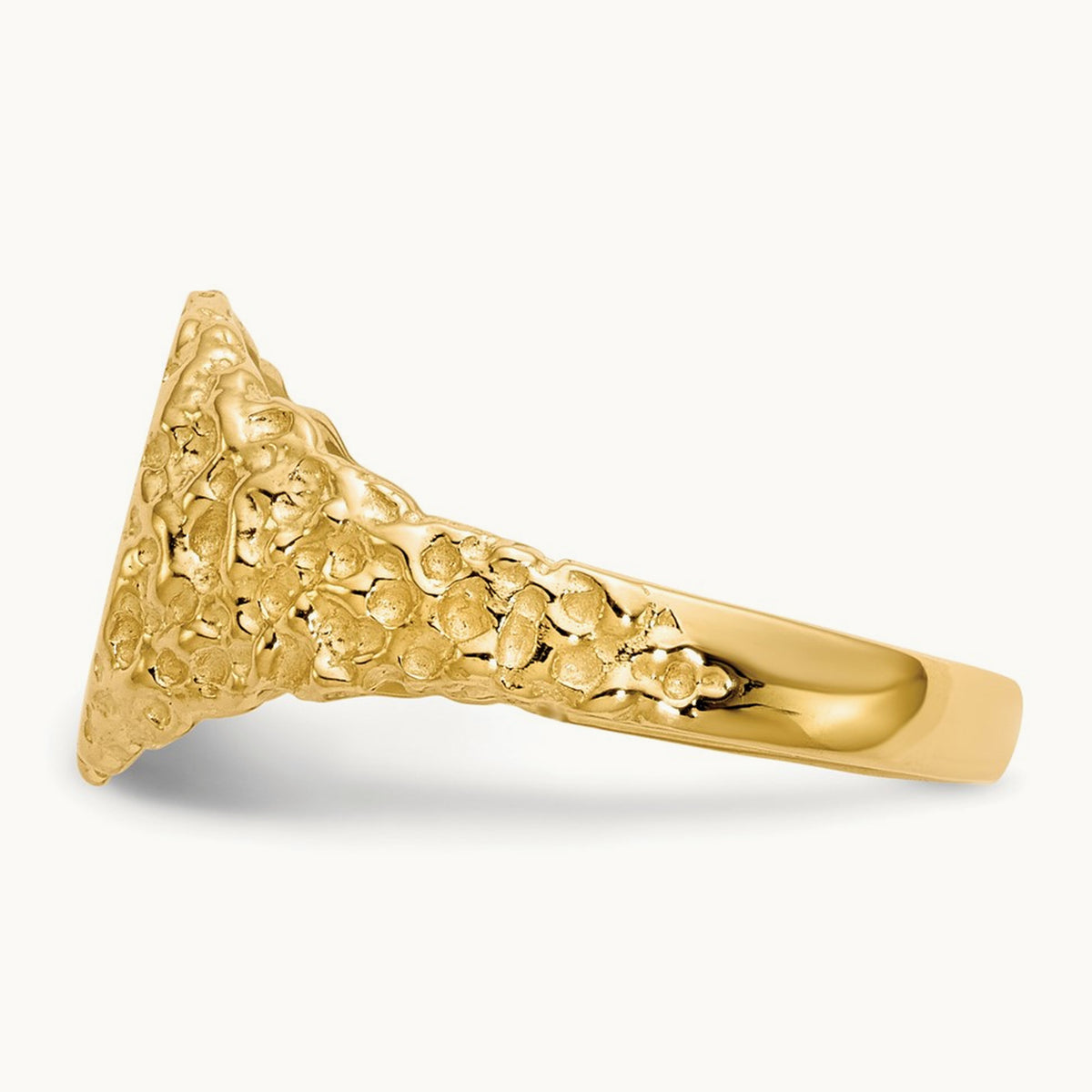9.5x8. Closed Back Signet Ring, 5mm, 14K