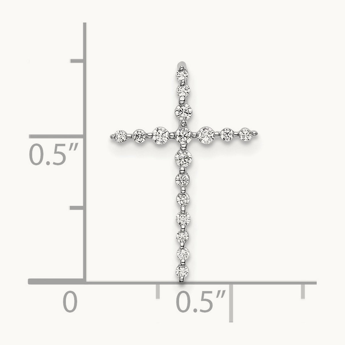 Cross Chain Slide Pendant, 0.15 ct tw Lab-Grown Diamond