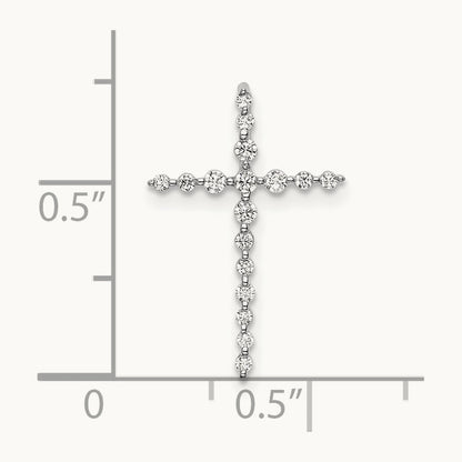 Cross Chain Slide Pendant, 0.15 ct tw Lab-Grown Diamond